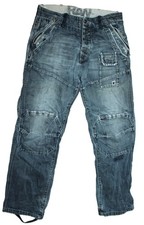 Jean homme G-STAR W31 L32 - Sport Elwood - bleu - coupe droite - motard - manque