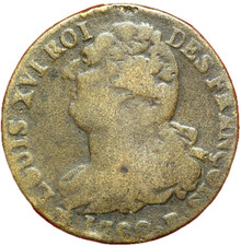 #16537 - 2 sols aux balances 1793 I Limoges table visible