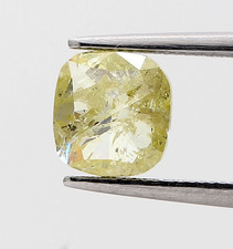 1,14 Cts Diamant Naturel Fancy En Forme Oval Jaune Rosecoupe