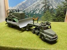 RARE ! DINKY TOYS UNIC IZOARD Porte char avec Bulldozer BLAW KNOX ( code3 )