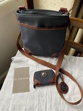 LE TANNEUR Authentique SAC bandoulière et porte monnaie Toile et cuir Etat neuf
