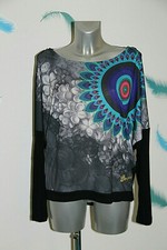 DESIGUAL- joli haut pull satiné chauve souris mi-saison taille M excellent état 