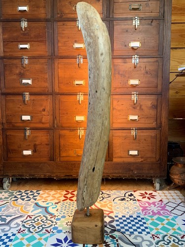 Lampe bois flotté fait - bois,