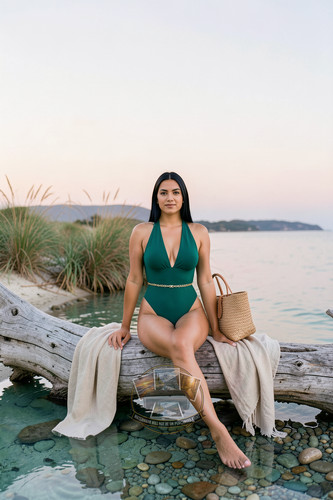 Sexy woman emerald green - emerald,