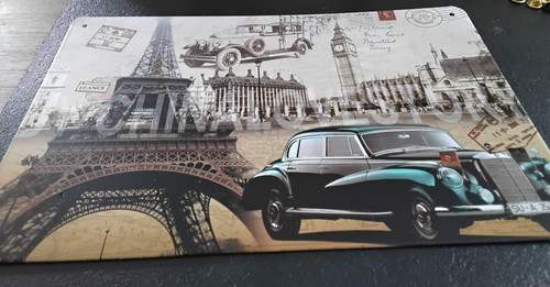 Plaque métal déco - plaque, vintage