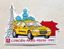 autocollant ancien sticker CITROEN ZX 4x4 rallye raid  PARIS PEKIN vintage 1992
