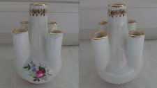 VASE PIQUE FLEURS PORCELAINE DE LUXE FD  DECOR ROSE