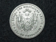 MEDAILLE ARGENT n°63/500 - FRANC-MAÇON OR.: DE VERSAILLES L.: ECOSS.: MILITAIRES