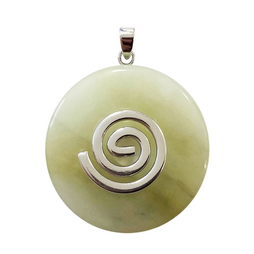 Pendentif jade vert pi - jade,