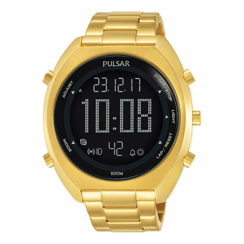 Pulsar gents pvd plated alarm - pvd,