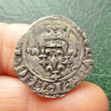 Charles VI - Gros dit Florette - Point 7e : Angers - 1417  (1ère ou 2e Emission)