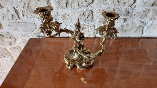 Ancien bougeoir double - ancien,