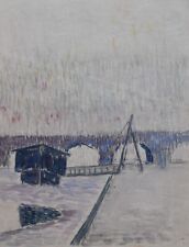 Albert Lepreux (1868-1959) (61) - aquarelle - la Seine (Paris)