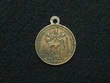 MEDAILLE BR. 23mm PRINCE IMPÉRIAL NAPOLÉON BAPTISÉ À NOTRE DAME 14 JUIN 1856