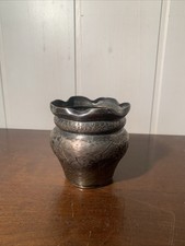 Ancien Vase Metal Argenté Collection 