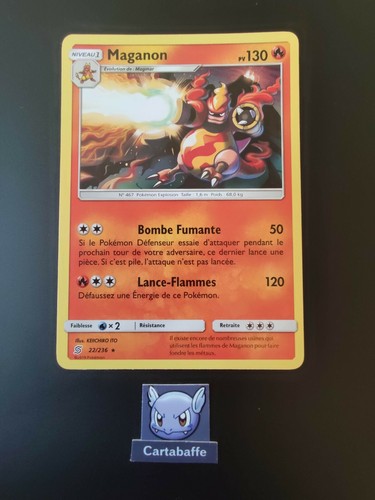Carte pokémon maganon 236 - maganon, 22/236