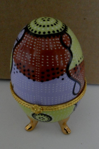 Oeuf boite porcelaine sur