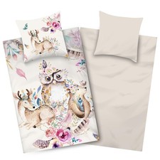 - Parure de lit réversible en microfibre pour enfant 135 x 200 cm - Avec moti...