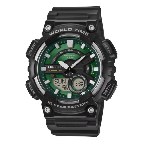 Montre homme casio green face - montre,