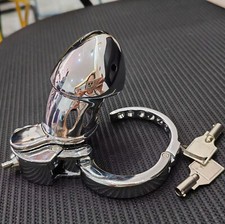 FR Métal Cage à Penis Chastity Cage Bondage Chastity Verrouillable Device Hommes