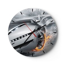 Horloge murale en verre
