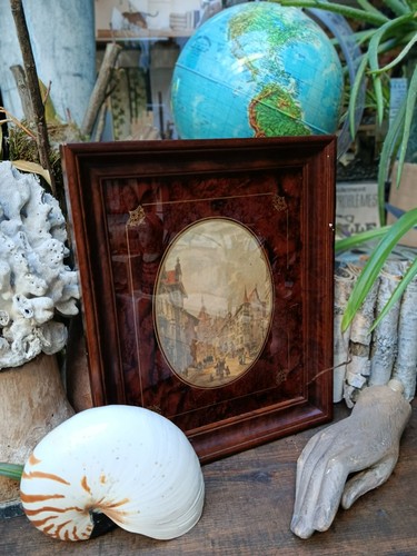 Cadre ancien bois loupe