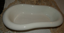 Digoin Sarreguemines  ancien bidet en faïence blanche fin XIXème début XXème TBE