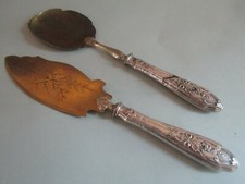Magnifique Service cuillère Pelle à Glace en Argent massif minerve