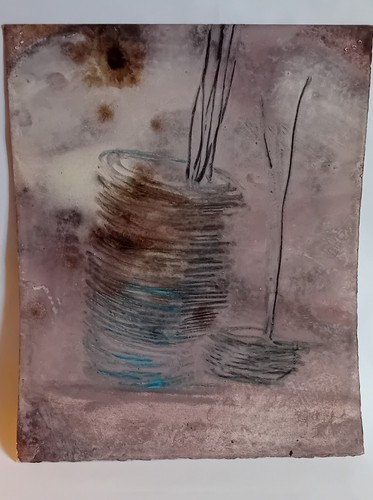Peinture sur papier pots - peinture,