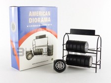 AMERICAN DIORAMA 1/18 - FIGURINES RACK A PNEUS 77518