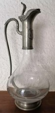 Pichet Carafe En Verre Et En Étain