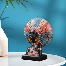 Figurine De Femme Africaine En Résine, Décoration De Table Pour étagère,