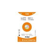 Fiches bristol - 125x200mm - Petits carreaux - Perforées - Couleurs assorties - 