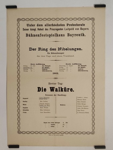 Bayreuth festival 1902 affiche - 1902,