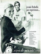 PUBLICITE ADVERTISING 066  1967   Rubafix   rouleau de scotch  secrétaire