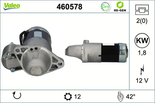 Démarreur valeo 460578 - démarreur,
