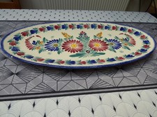 GRAND PLAT OVALE FAIENCE HB