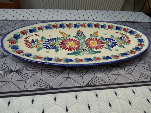 Grand plat ovale faience - grand,
