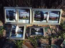 Ancien quatre portes de fourneau 19 ème  décor émaillé