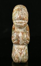 6CM Old Hongshan Culture Hetian Jade Carve Man People Person Amulet Pendant