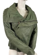 Veste En Cuir Kaki Rick Owens