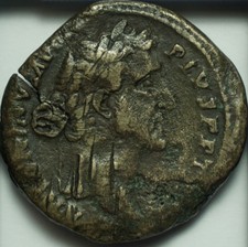 Monnaie Romaine, Empereur, ANTONIN LE PIEUX , Sesterce, Contremarque, Roman Coin