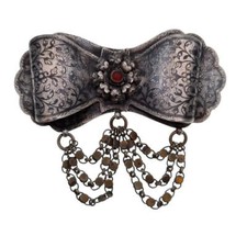 Broche en argent niello, bijoux victoriens anciens, collection de broches.