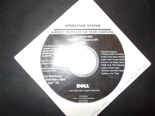 Dvd dell réinstallation - dvd,