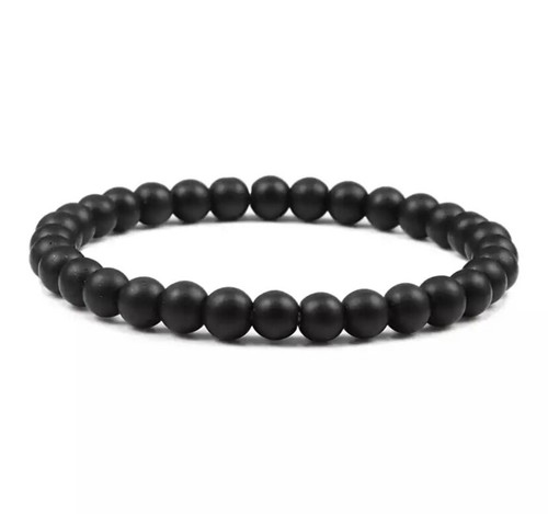 Bracelet agate noire de - bracelet,