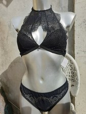 CHARLOTT" soutien gorge triangle 2+slip ou string2 desir obscur neuf avc etiquet