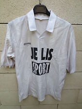 VINTAGE Maillot porté COUPE de FRANCE DUARIG Je LIS LE SPORT ancien worn shirt 5