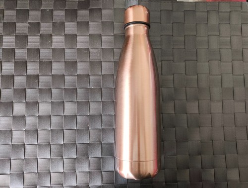 Gourde isotherme rose - , dorée