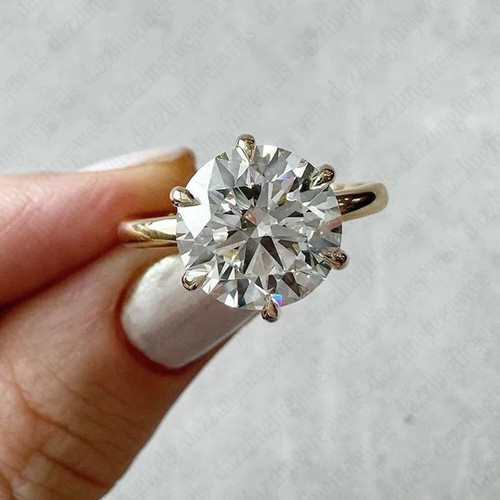 Bague diamant taille ronde