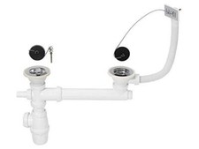 30721103 Ensemble complet vidage d'évier 2 bacs D60 avec siphon évier bonde à...